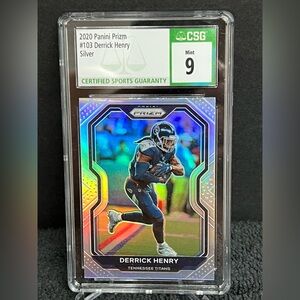 2020 Panini Prizm Derrick Henry #103 SILVER PRIZM CSG 9
